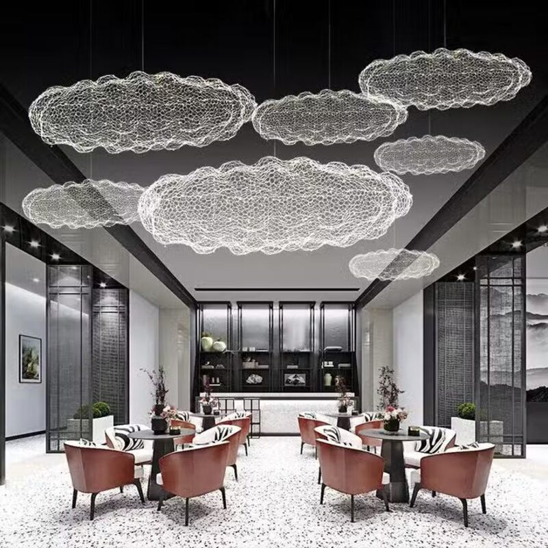 Suspension design en forme de nuage