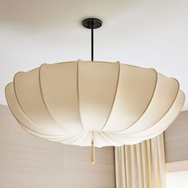 Suspension LED en tissu style japonais minimaliste