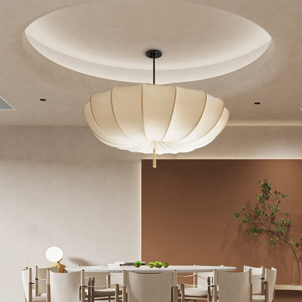 Suspension LED en tissu style japonais minimaliste