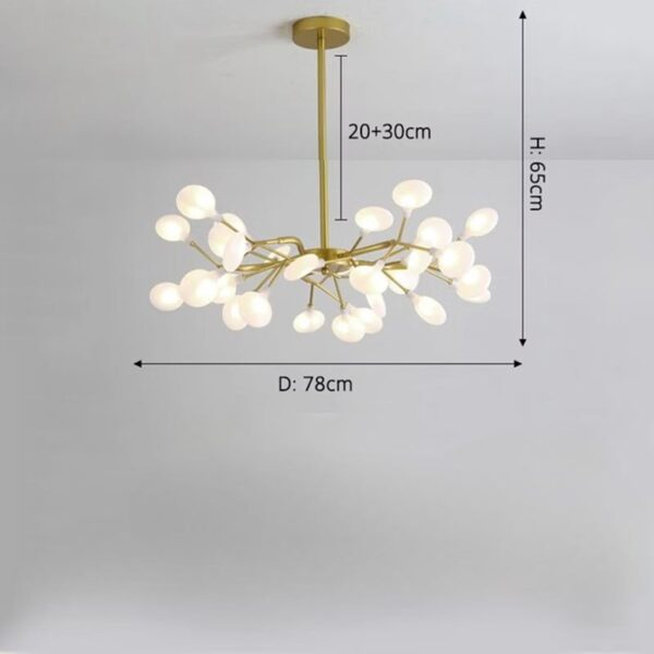 suspension LED design nordique avec effet luciole