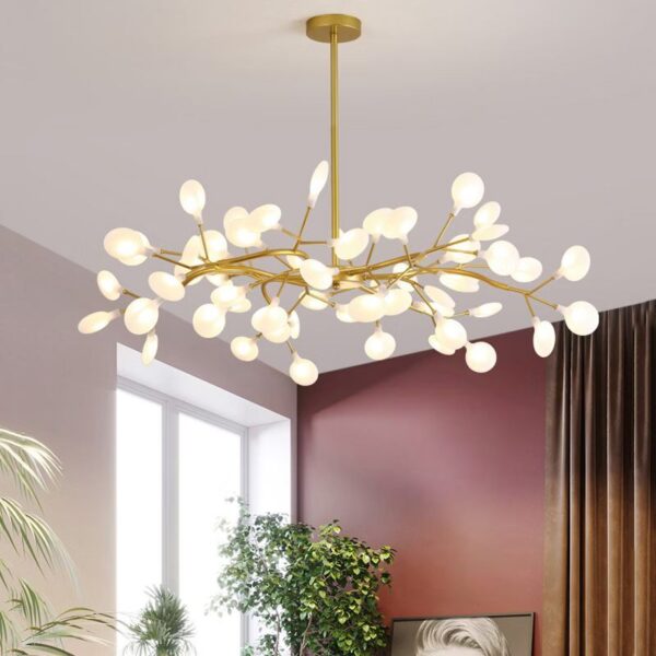 suspension LED design nordique avec effet luciole