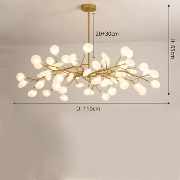 suspension LED design nordique avec effet luciole