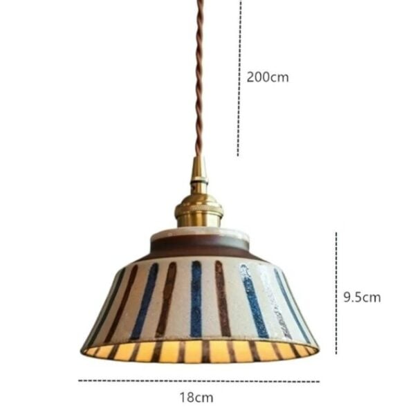 Suspension LED céramique design rétro