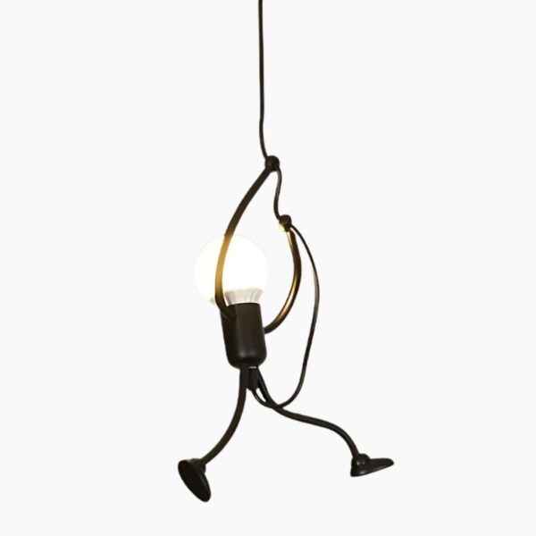 Suspension LED design petit homme en fer