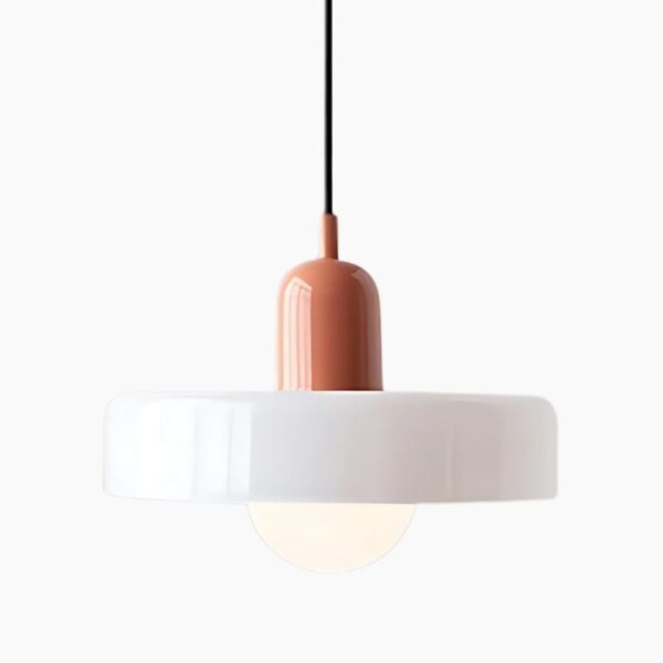 Suspension LED verre vert style rétro nordique