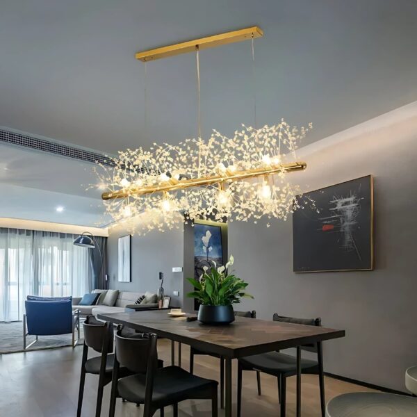 Plafonnier LED suspendu en cristal au design nordique moderne