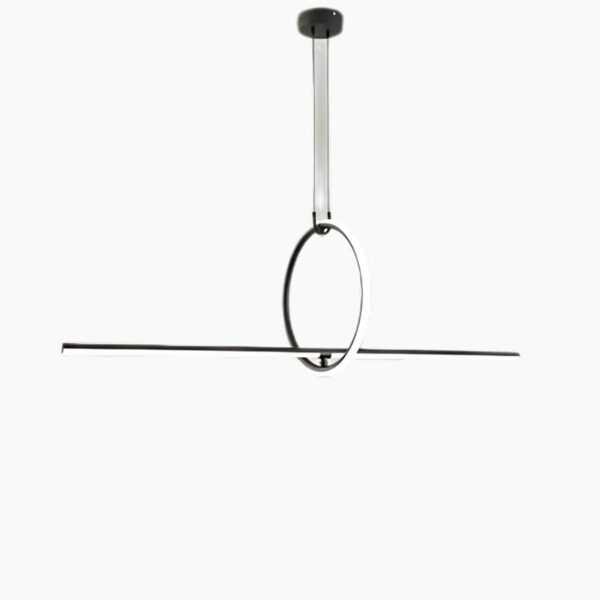 Plafonnier LED suspendu linéaire minimaliste avec structure circulaire