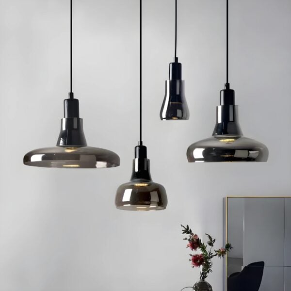 Plafonnier-lampe en verre au design nordique