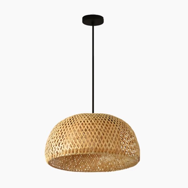 Plafonnier-lampe suspendu moderne en rotin
