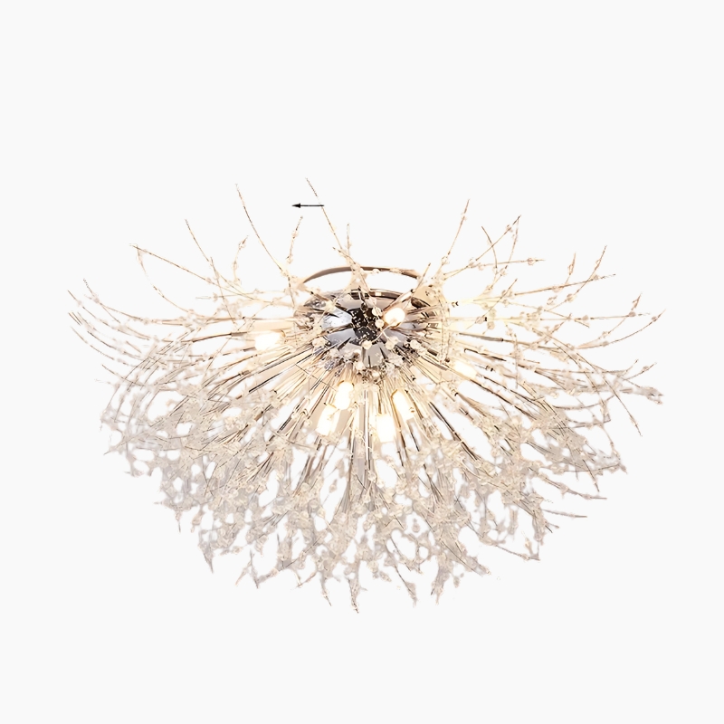 Plafonnier-lustre à branches en cristal au style moderne