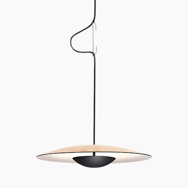 Plafonnier moderne au design épuré en forme de disque