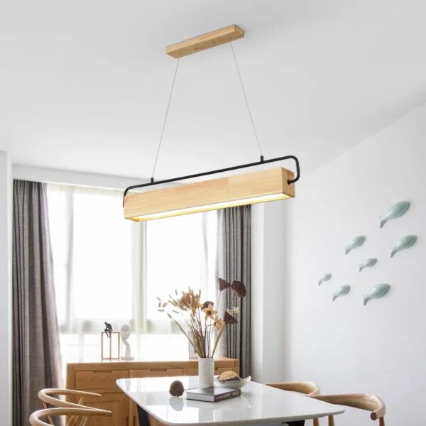 Plafonnier suspendu rectangulaire au style moderne épuré